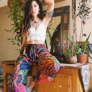 NWT OS unisex Adorned🌈FAIRTRADE trousers SOLD OUT